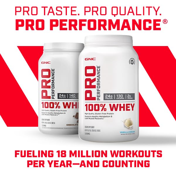 GNC Pro Performance 100% Whey Protein Powder - Creamy Strawberry, 25 Servings GNC uk supplements