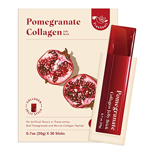 FRESHBELL Pomegranate Collagen Jelly Stick (20g x 30 sticks) Marine Collagen Peptide Freshbell uk supplements
