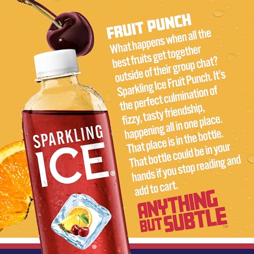 Sparkling Ice, Fruit Punch Sparkling Water, Zero Sugar Flavored Water, with Vitamins Sparkling ICE uk supplements