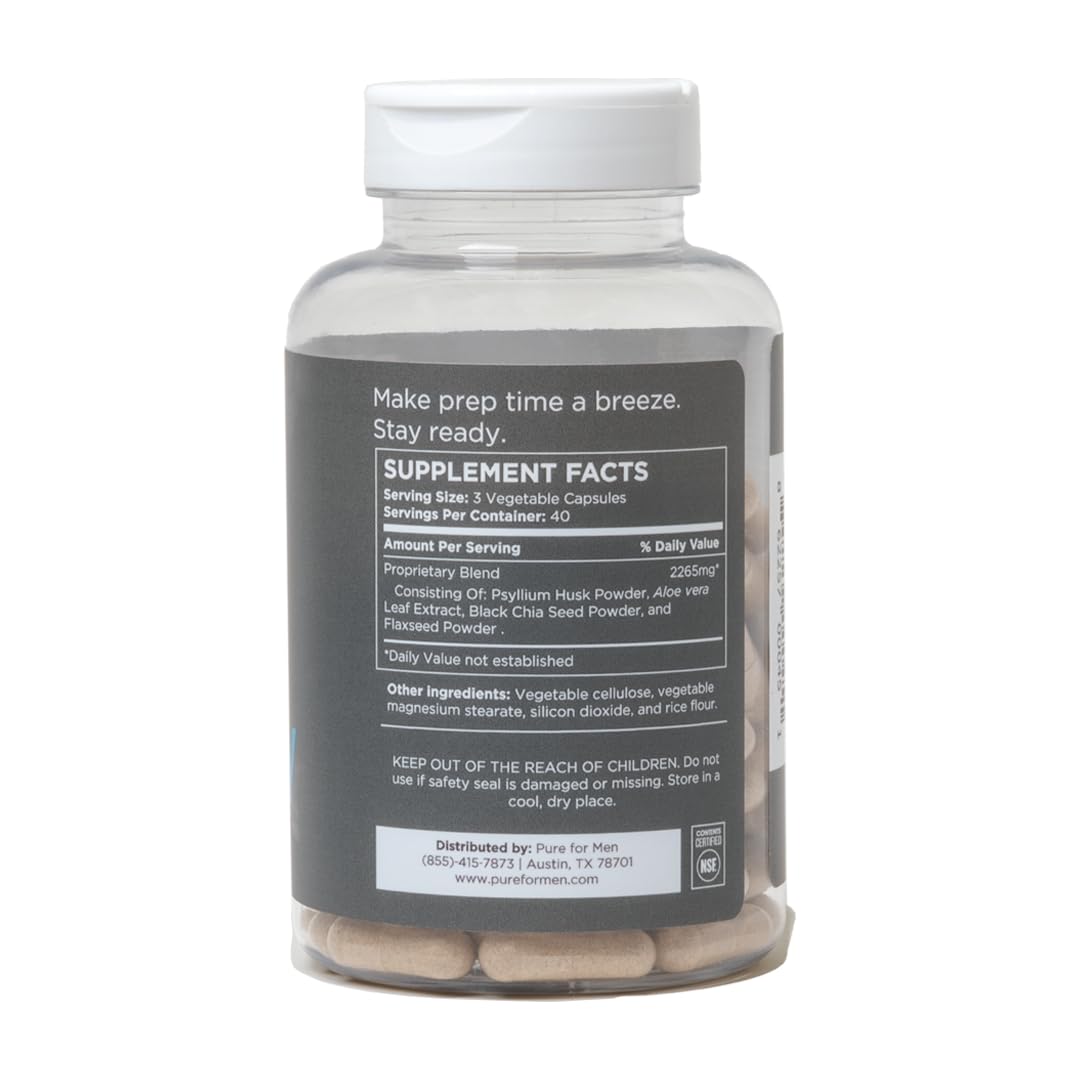 Pure for Men Original Vegan Cleanliness Stay Ready Fiber Supplement Pure for Men uk supplements