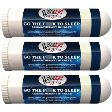 Wilder Essentials 3 Pack of Go The F to Sleep Aromatherapy Nasal Inhalers Made with 100% Natural mEssentials uk supplements