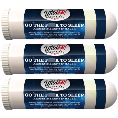 Wilder Essentials 3 Pack of Go The F to Sleep Aromatherapy Nasal Inhalers Made with 100% Natural mEssentials uk supplements