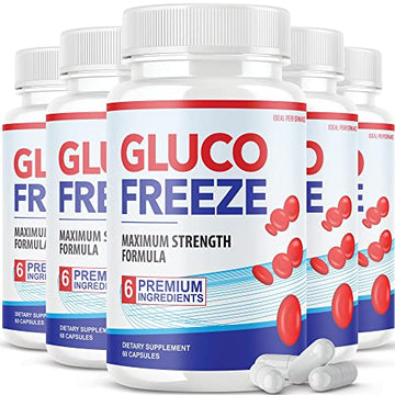 (5 Pack) Glucofreeze Pills - Official Formula Gluco Freeze Pills - Glucofreeze Pills IDEAL PERFORMANCE uk supplements