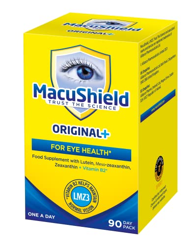 MacuShield Original Plus Capsules - 90 Day Pack, Eye Health Food Supplement containing Macushield uk supplements