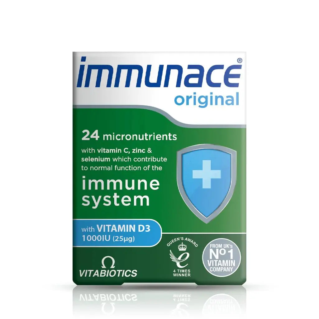 Vitabiotics Immunace Original - Advanced Micronutrient and Immune System Support | Vitamin C, Zinc, and Selenium - 30 Tablets Immunace uk supplements