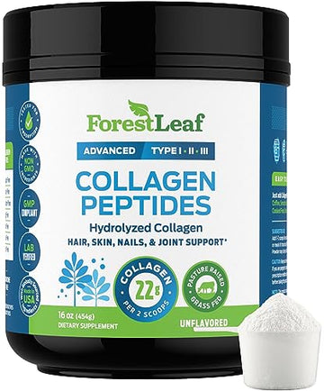 Collagen Peptides Powder Unflavored - Hydrolyzed Collagen Protein Powder ForestLeaf uk supplements