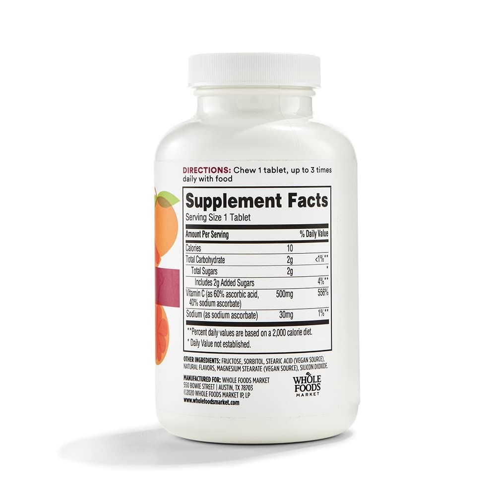 365 by Whole Foods Market, Vitamin C Chewable 500Mg, 100 Tablets 365 by Whole Foods Market uk supplements