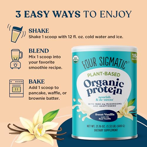 Four Sigmatic Organic Vegan Protein Powder | 18g Plant-Based Protein per Serving Four Sigmatic uk supplements