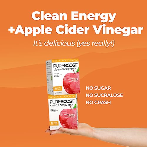 Pureboost Apple Cider Vinegar Superfoods Clean Energy Drink Mix, Boosted with 1,000 mg Pureboost uk supplements