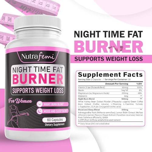 Nutrafemi Night time Fat Burner, Weight Loss Pills for Women – Thermogenic Fat Burner Nutrafemi uk supplements