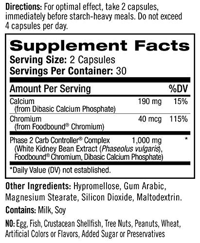 Natrol Carb Intercept with Phase 2 Carb Controller Capsules, White Kidney (Pack of 12) Natrol uk supplements