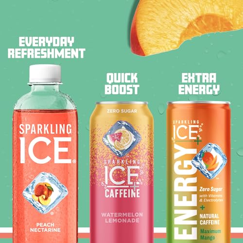Sparkling Ice, Peach Nectarine Sparkling Water, Zero Sugar Flavored Water, with Vitamins Sparkling ICE uk supplements
