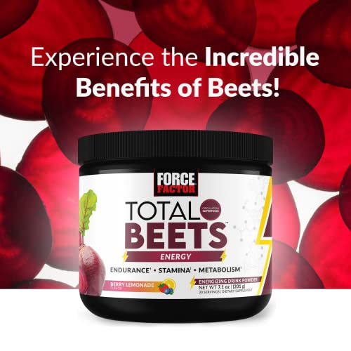 Force Factor Total Beets Energy Drink Mix, Superfood Beet Root Powder with Nitrates Force Factor uk supplements