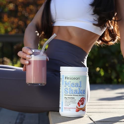 Fit & Lean Meal Shake, Fat Burning Meal Replacement, Protein, Fiber, Probiotics, Strawberry Fit & Lean uk supplements