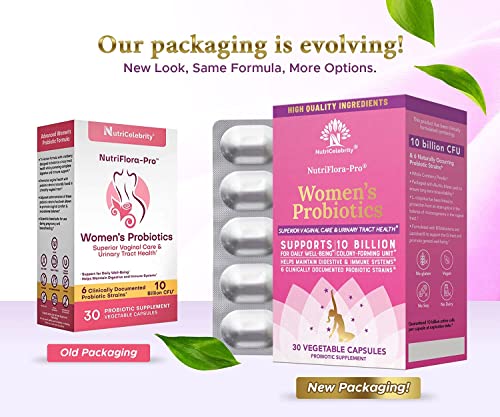 Nutricelebrity NutriFlora-Pro Probiotics for Women - Support Vaginal, Urinary Health Nutricelebrity uk supplements