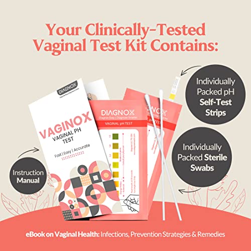 Vaginal PH Test Kit with Sterile Swabs and eBook - Vaginal PH Balance and Yeast Infection Test DIAGNOX HEALTH uk supplements