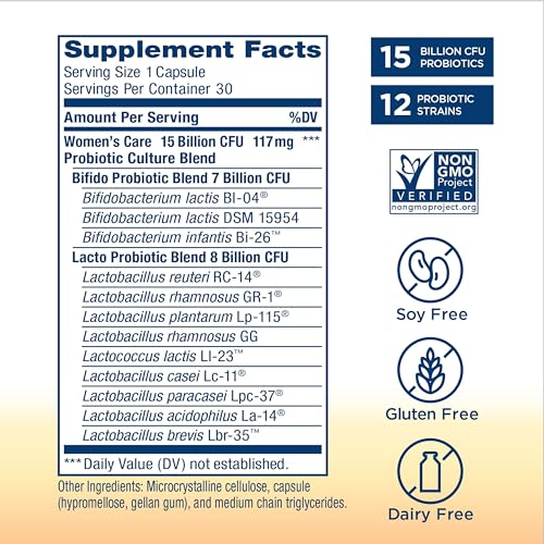 Renew Life Women's Probiotic Capsules, Supports pH Balance for Women, Vaginal, Urinary Renew Life uk supplements