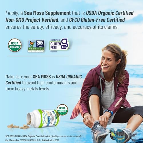 Power By Naturals Sea Moss Plus - USDA Certified Organic Wildcrafted Irish Seamoss Power By Naturals uk supplements