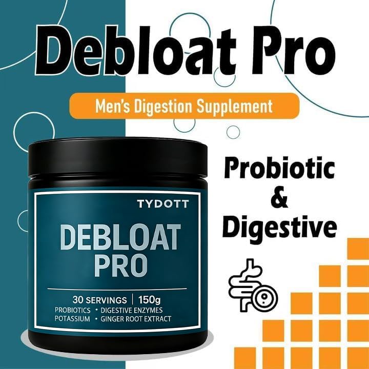 TYDOTT Debloat Pro, Contains Probiotics and Digestive Enzymes to Relieve Bloating, Supports Gut Health, Nutrient Absorption, and Stomach Comfort to Support Digestive Health AZX uk supplements