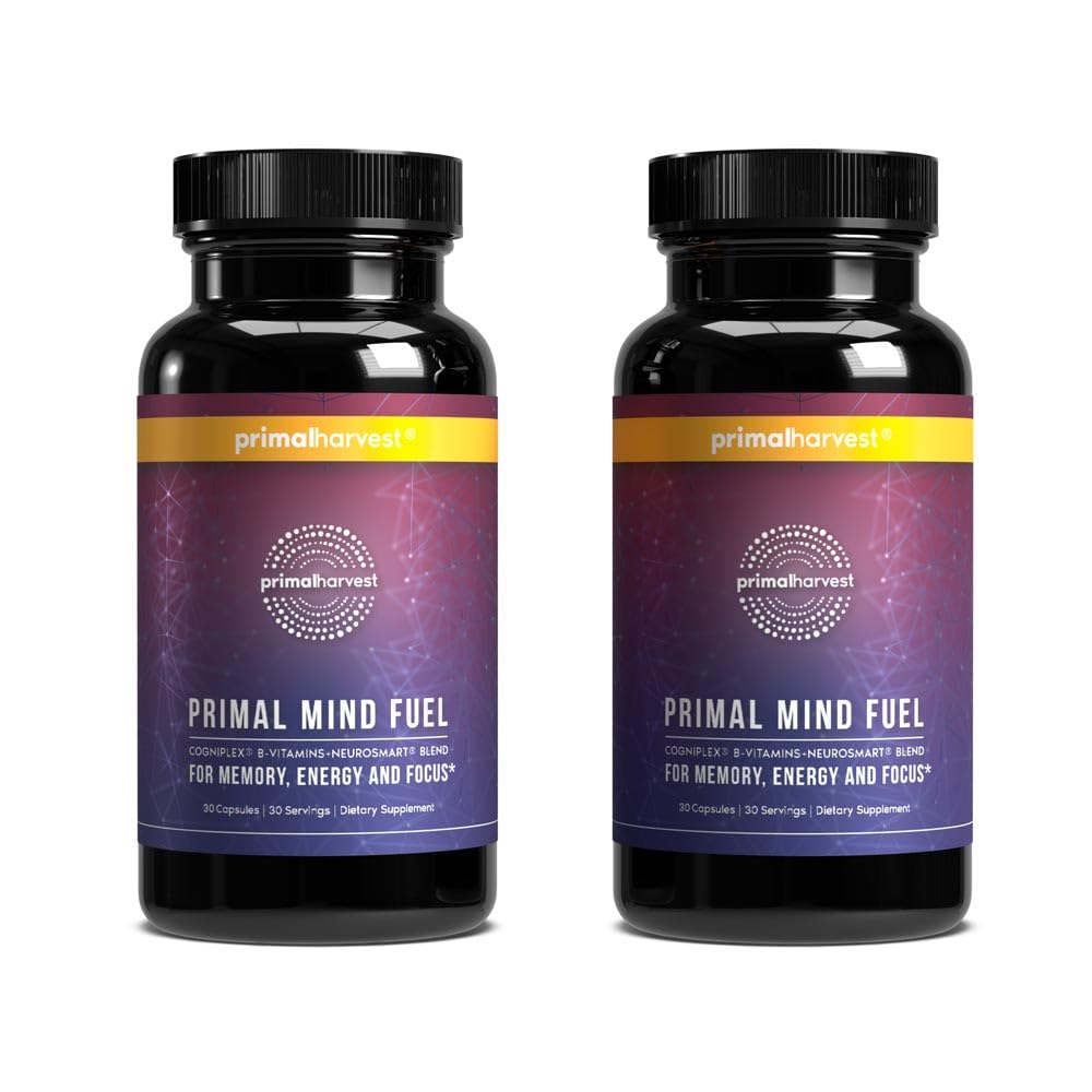 Primal Harvest Brain Supplement, Primal Mind Fuel Brain Booster for Focus, Energy, Clarity, Memory Brain Health 30 Capsules Nootropics Brain Support Supplement for Men and Women (2 Pack (30 Count)) Primal Harvest uk supplements