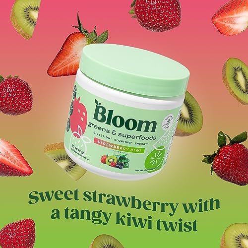 Bloom Nutrition Super Greens Powder Smoothie & Juice Mix (Strawberry Kiwi) Bloom Nutrition uk supplements