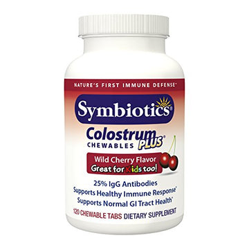 Symbiotics Colostrum 120ct Chewables Plus - Immunity Support for Adult & Kids Symbiotics uk supplements