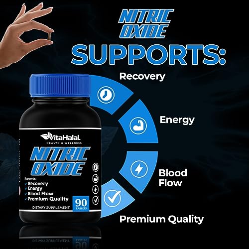 VitaHalal Nitric Oxide Supplement - Powerful Nitric Oxide Booster for Men to Support Blood VitaHalal uk supplements