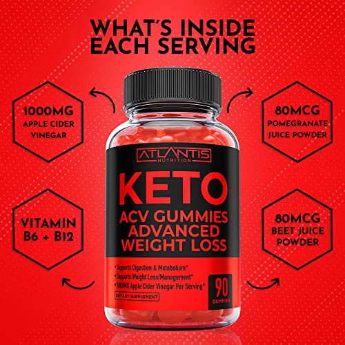 Keto ACV Gummies for Weight Loss - Supports Digestion, Advanced Weight Loss, Detox Atlantis Nutrition uk supplements