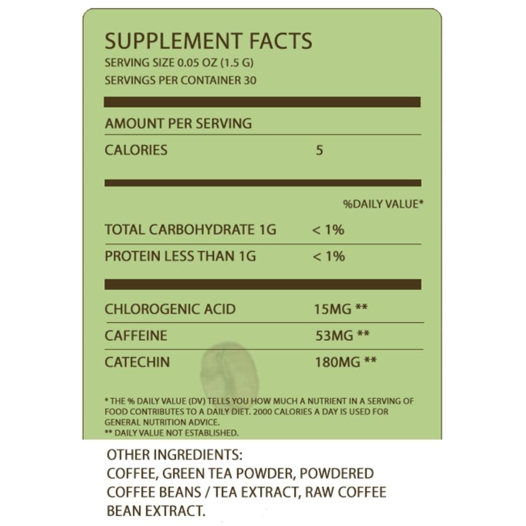 Fine USA Green Tea & Coffee | Clean Energy & Focus | Boost Metabolism | Catechins FINE USA uk supplements