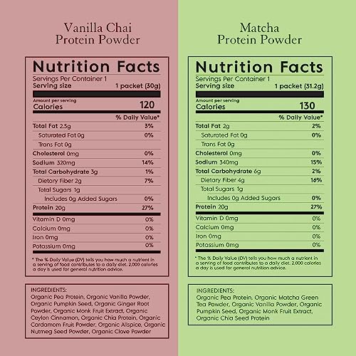Truvani Organic Vegan Protein Powder Sample Pack - 20g of Plant Based Protein, Organic Truvani uk supplements