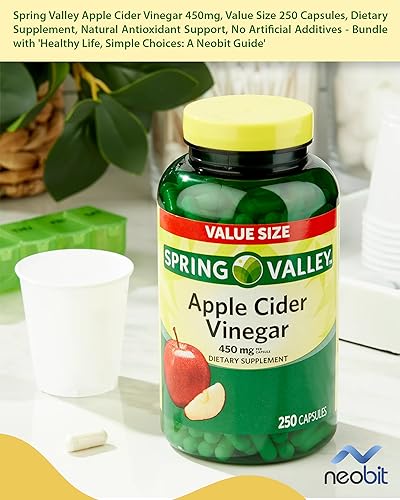 Spring Valley Apple Cider Vinegar 450mg, Value Size 250 Capsules, Dietary Supplement Neobit uk supplements