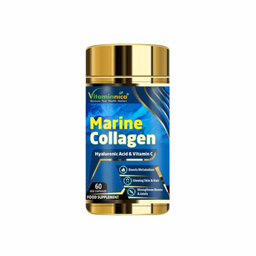 Vitaminnica Marine Collagen Capsules with Hyaluronic Acid & Vitamin C - Skin, Hair, Bones & Joints Vitaminnica Because your Health Matters uk supplements