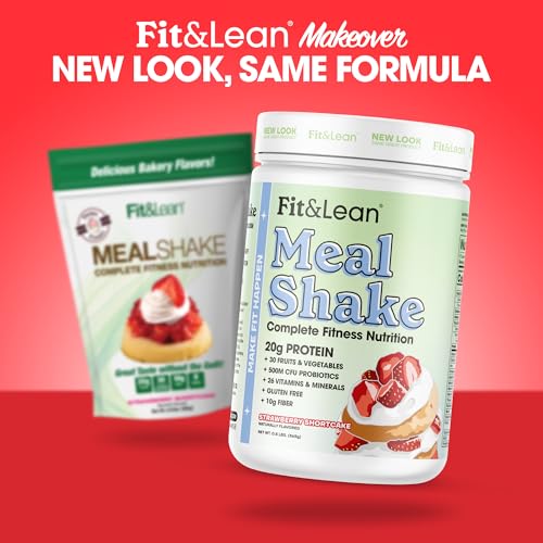 Fit & Lean Meal Shake, Fat Burning Meal Replacement, Protein, Fiber, Probiotics, Strawberry Fit & Lean uk supplements
