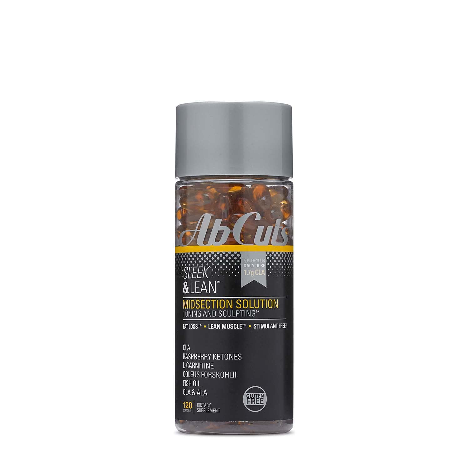 AbCuts Sleek and Lean - 120 Easy-to-Swallow Softgels - CLA Supplement, Fish Oil AbCuts uk supplements