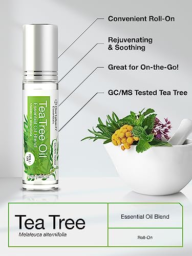 Horbaach Tea Tree Essential Oil Roll On Blend | .33 fl oz (Pack of 2) | Roller for Skin Horbäach uk supplements