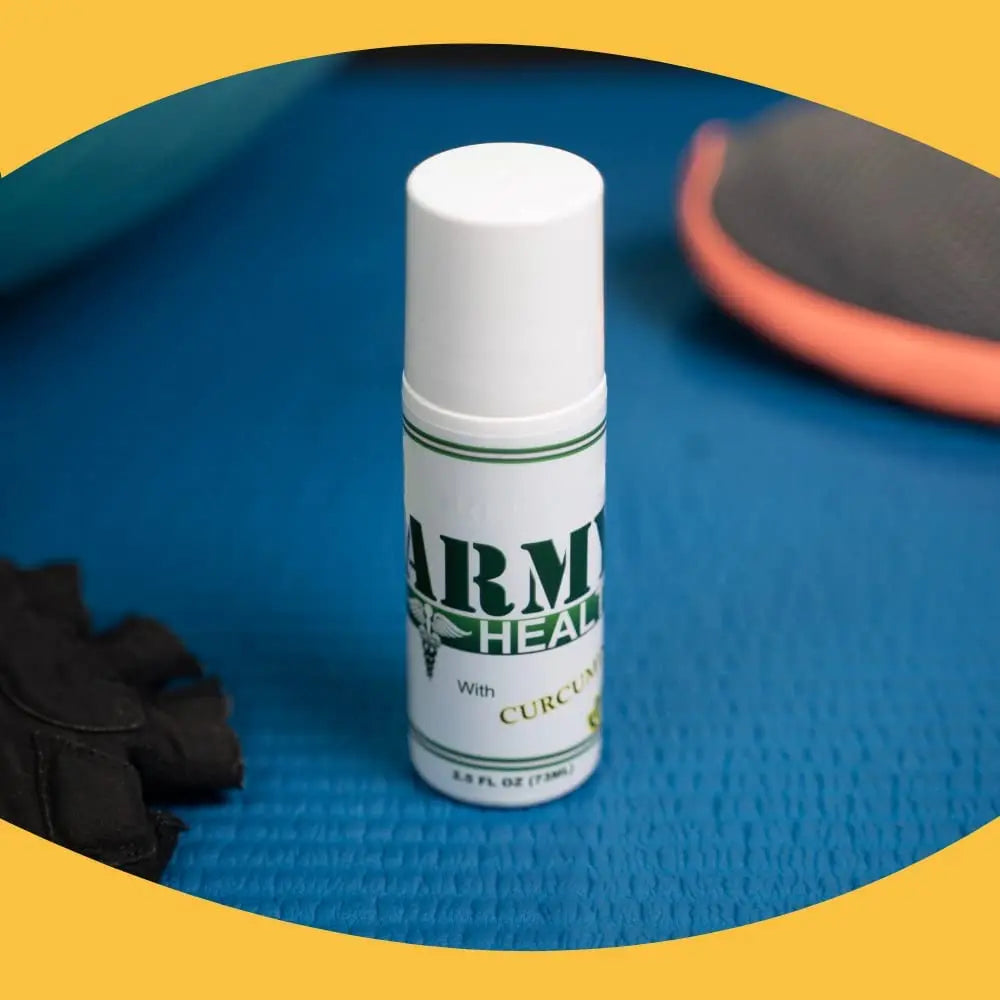 ARMY HEALTH Roll On 100% Natural Turmeric Curcumin - Pain Reliever - Inflammation - Headache - Backache - Joint and Muscle Pain 2.5 Oz ARMY HEALTH uk supplements