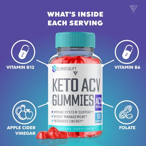 (2 Pack) Slimsculpt Keto ACV Gummies, Slim Sculpt Keto Gummies Drops Advanced Apple Kohzie uk supplements