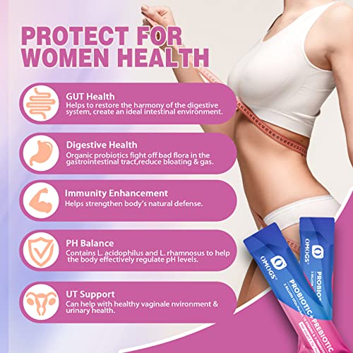 OMOGS Women's Probiotic,120-Billion-CFUs, 18 Strains, with 3 Prebiotics and Cranberry OMOGS uk supplements