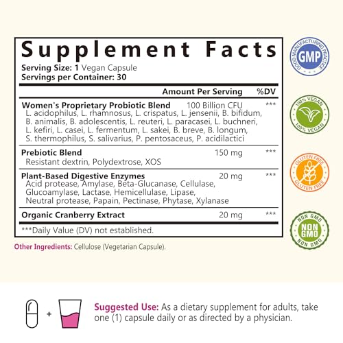 NatureMyst Women’s Probiotics 100 Billion, 20 Targeted Strains with Organic Cranberry NatureMyst uk supplements