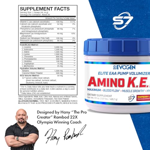 Evogen AminoKEM Sour Candy, Essential Amino Acid, BCAA, Nitric Oxide, Betaine, S7 Evogen uk supplements