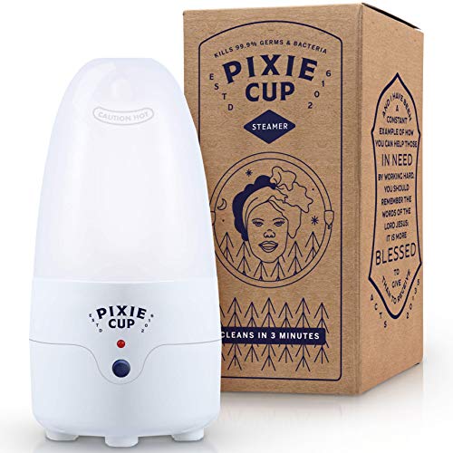 Pixie Menstrual Cup & Disc Steamer Sterilizer - Ranked 1 for The Best Steamer - Kills 99.9% of Germs Pixie Cup uk supplements