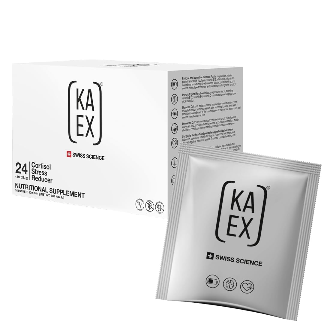 KA EX - Cortisol Stress Reducer for Athletes | Post-Workout Recovery Gamechanger | Clinically Tested and Trusted by Thousands of Pro Athletes | Swiss Science I Vegan (24 Pack) KA EX uk supplements