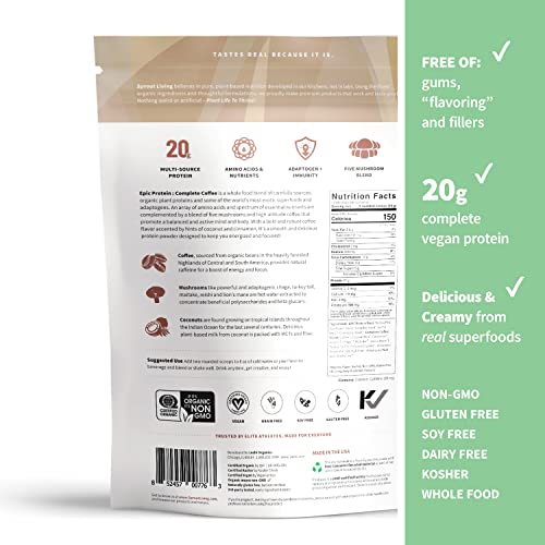 Sprout Living, Epic Protein, Plant Based Protein & Superfoods Powder, Complete Coffee Sprout Living uk supplements