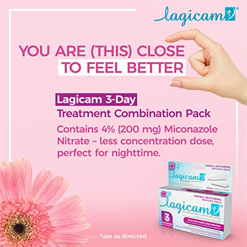 Lagicam Vaginal Yeast Infection, Antifungal 3 Day Miconazole Nitrate Treatment Cream LAGICAM V uk supplements