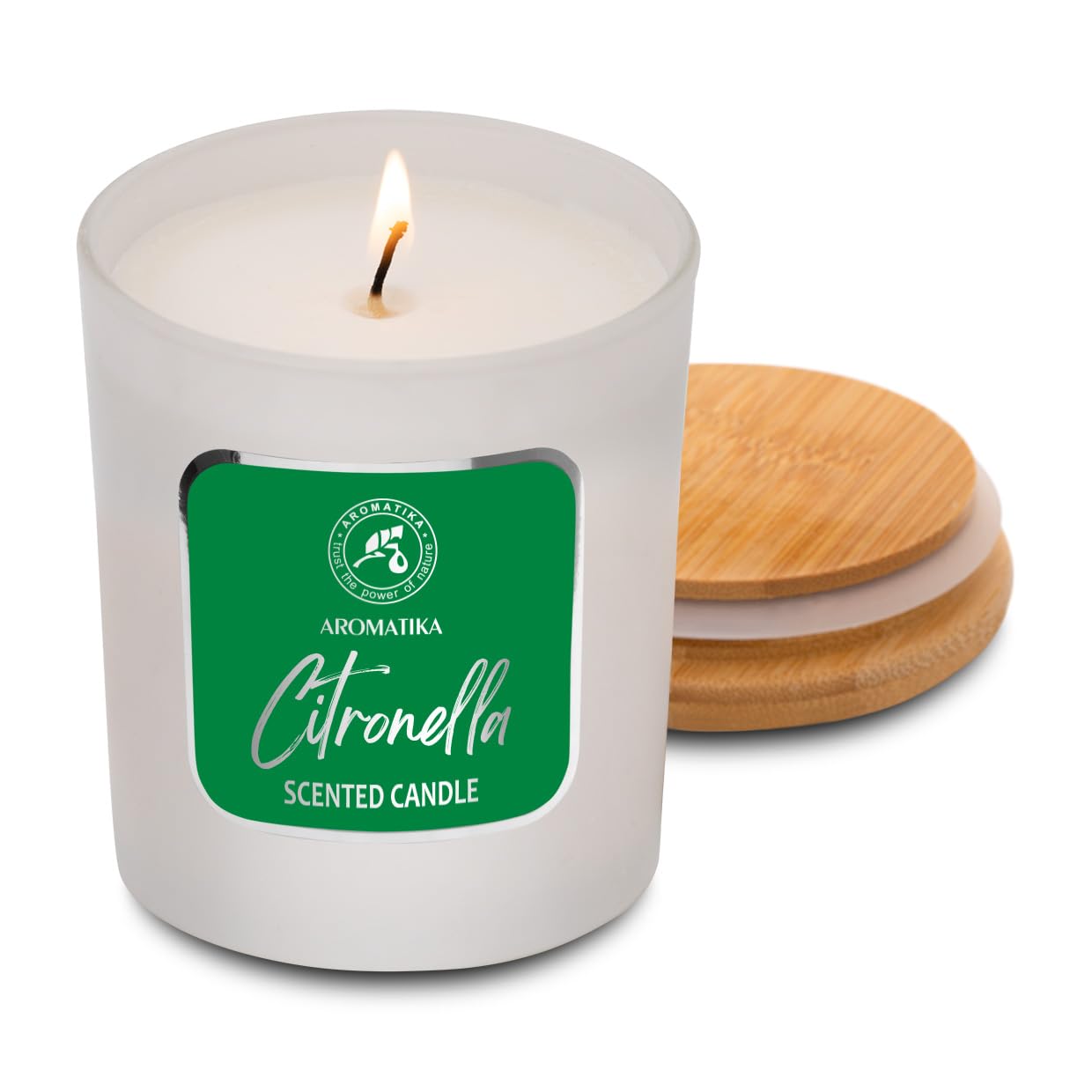 Scented Candle Citronella 200g - Aromatherapy Candle - Soy Wax Candles for Home Scented AROMATIKA uk supplements