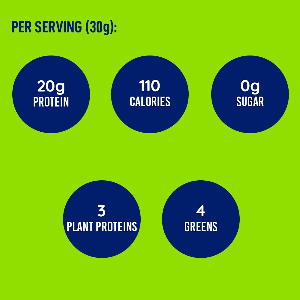 LeanFit Plant-Based Protein & Greens, Natural Berry, 20g Protein, 19 Servings, 1.25 Pound LeanFit uk supplements