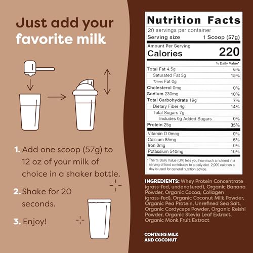FlavCity Protein Powder Smoothie, Chocolate - 100% Grass-Fed Whey Protein Smoothie FlavCity uk supplements