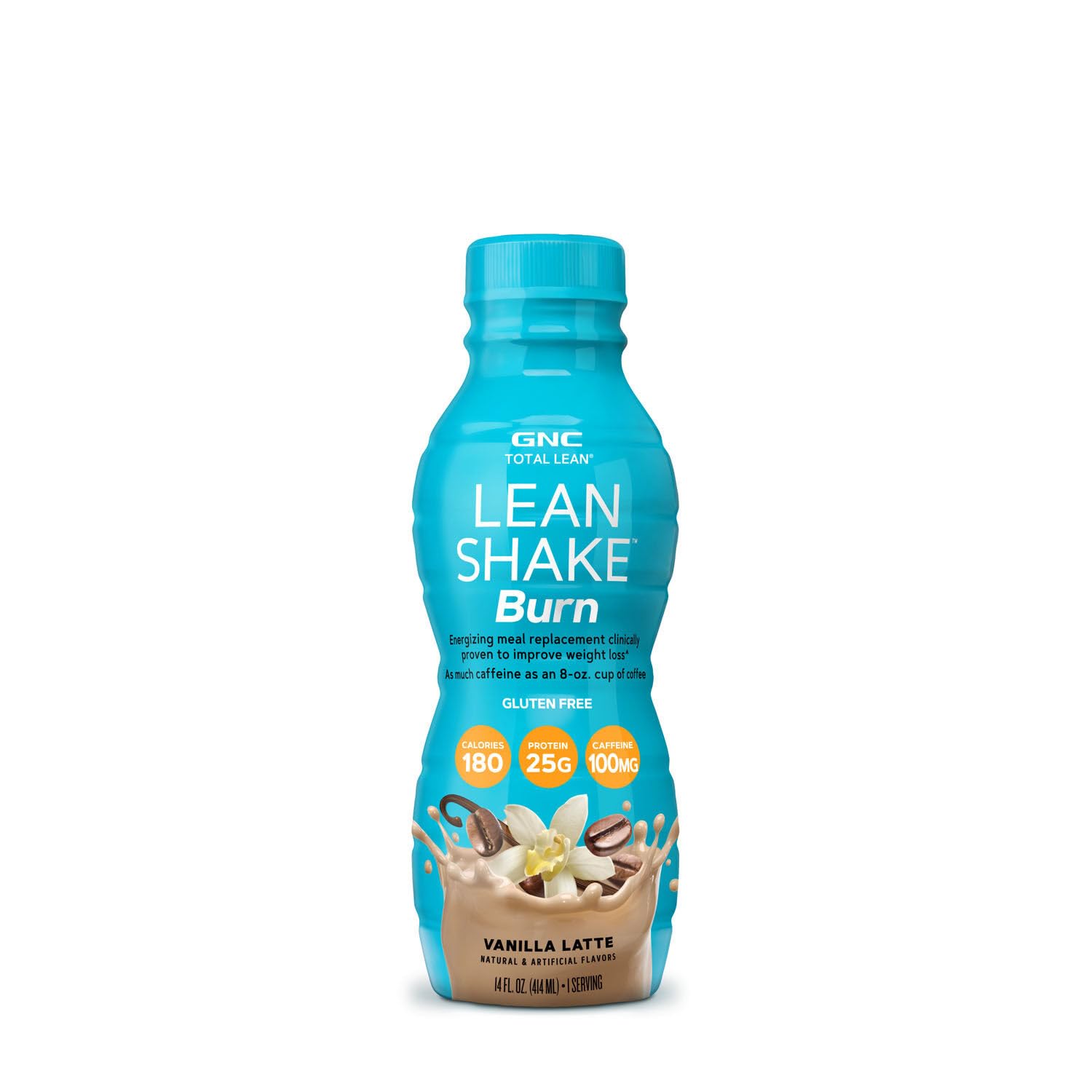 GNC Total Lean Lean Shake Burn - Vanilla Latte - 12 Bottles GNC uk supplements
