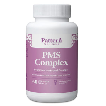 Pattern Wellness PMS Complex – Monthly Cycle Wellness Support – with Vitamin B6, Magnesium & Herbal Extracts – 60 Vegan Capsules Pattern Wellness uk supplements